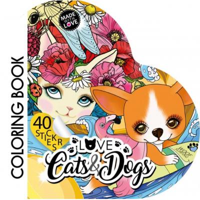 Фігурна книжка-розмальовка з наліпками, 100г, Скоба, 200х200 мм диз.2216