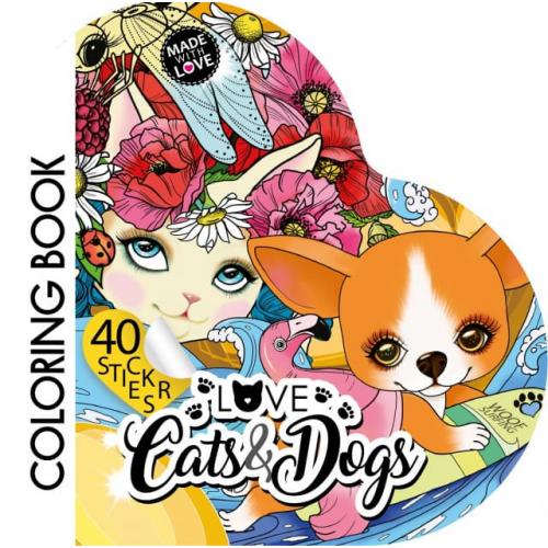 Фігурна книжка-розмальовка з наліпками, 100г, Скоба, 200х200 мм диз.2216, 2216-20