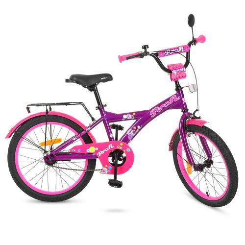 Велосипед PROF1 Original girl, 2 кол., 20д., фиолетовый, в кор-ке, T2063
