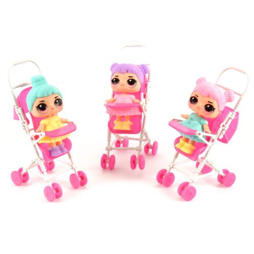 Лялька 10 см, в колясці 17 см, мікс видів, в пакеті, 333-37