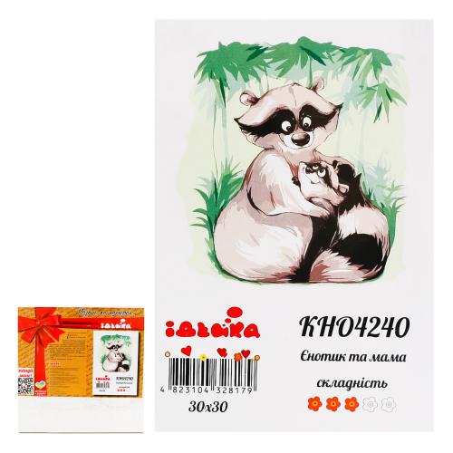 Набор для росписи по номерам "Енотик и мама", ID-KHO4240