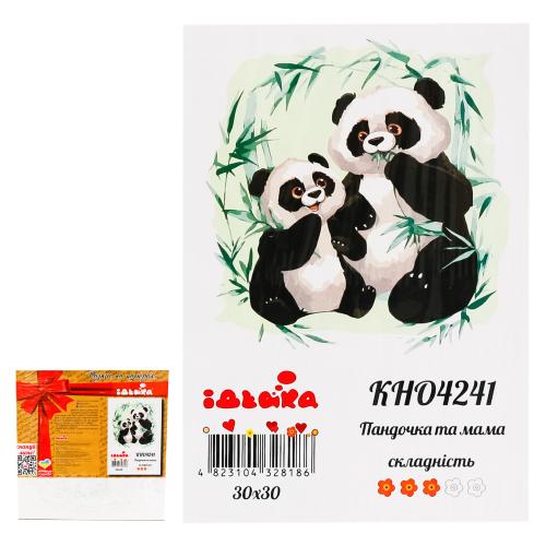 Набор для росписи по номерам "Пандочка и мама", ID-KHO4241 Набор для росписи по номерам "Пандочка и мама", ID-KHO4241