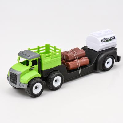Трейлер-грузовик, с дровами и бочкой, 9935