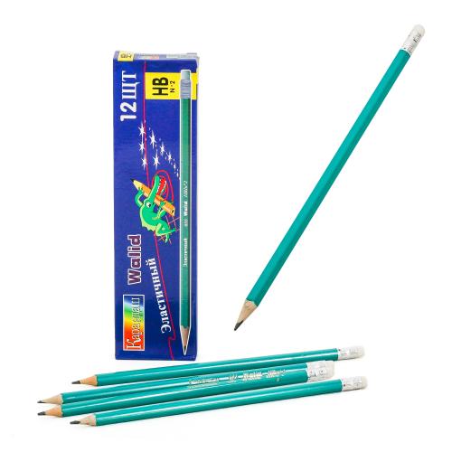 Олівець CONTE простий з гумкою, HB-655