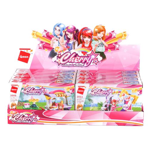 Конструктор Qman, от 90 дет., микс видов, в дисплее (дев.), 7T-2008-2011