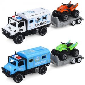 Трейлер з причепом інерц, 35см, квадроцикл, 2 кольори, у пакеті