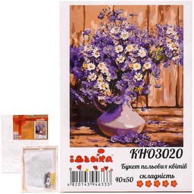 Набор для росписи по номерам "Букет полевых цветов", 40х50 см, ID-KHO3020
