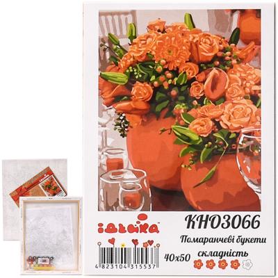 Набор для росписи по номерам "Оранжевые букеты", 40х50 см, ID-KHO3066