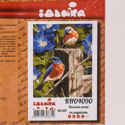 Набор для росписи по номерам "Весенние гости", 40х50 см, ID-KHO4090