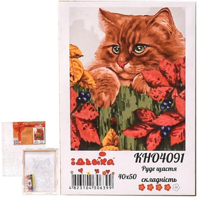 Набор для росписи по номерам "Рыжее счастье", 40х50 см, ID-KHO4091 Набор для росписи по номерам "Рыжее счастье", 40х50 см, ID-KHO4091