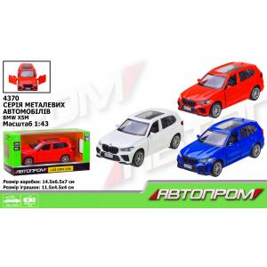 Машина АВТОПРОМ 1:43 BMW X5M,3 кольора, відкр. двері,короб.