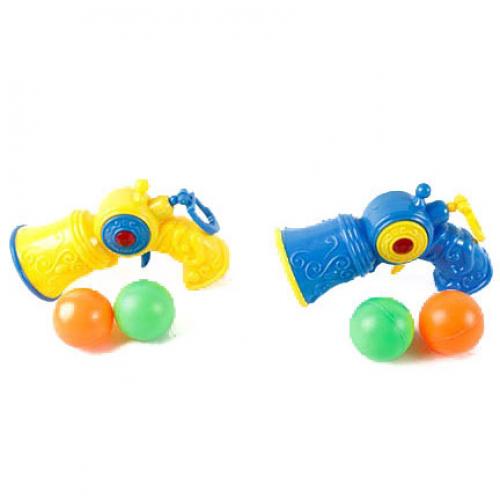 Пистолет, шарики, 2 цвета, в кульке, 7791