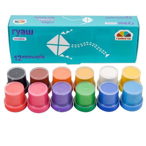 Краски гуашевые, 12 цветов (цена за упаковку)	, GA-300202
