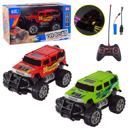 Машина акум. р/к 2кольора, світло, звук, короб. 26*13,5*14,5см, BJL253