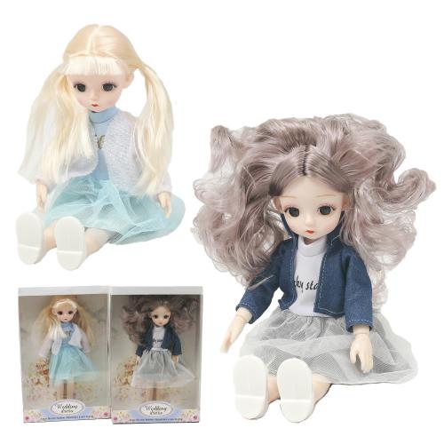 Лялька шарнірна, 32 см, 2 види, в кор-ці, ZHW107