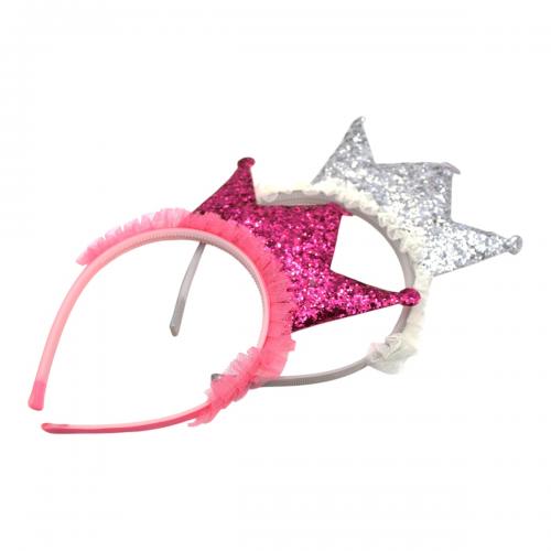 Обруч корона з блискітками, 7023