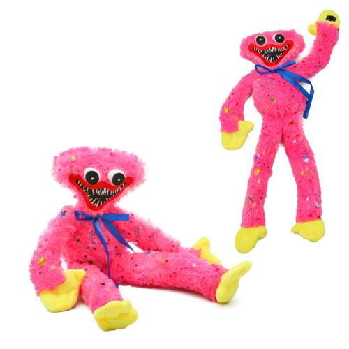 Хагі-Вагі Кісі-Місі м'яка іграшка з блискітками-зірочками та липучками на руках, Рожевий, LA-006-BLP Хагі-Вагі Кісі-Місі м'яка іграшка з блискітками-зірочками та липучками на руках, Рожевий, LA-006-BLP