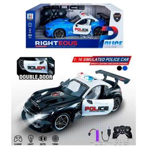 Машина р/к2,4G, акум, 28см, 1:16, поліція,світло, відчиняються двері, гумові колеса, USBзарядне, 2 кольори