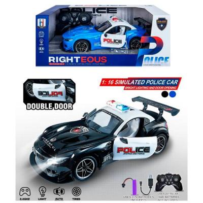Машина р/к2,4G, акум, 28см, 1:16, поліція,світло, відчиняються двері, гумові колеса, USBзарядне, 2 кольори Машина р/к2,4G, акум, 28см, 1:16, поліція,світло, відчиняються двері, гумові колеса, USBзарядне, 2 кольори