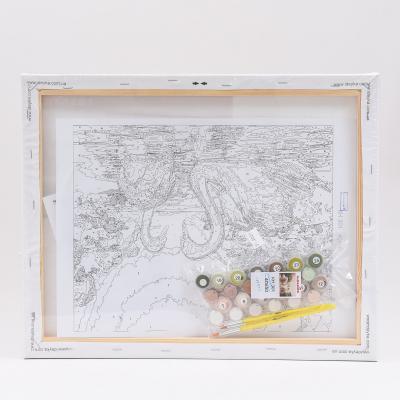 Набор для росписи по номерам "Пара лебедей", 40х50 см, ID-KHO301