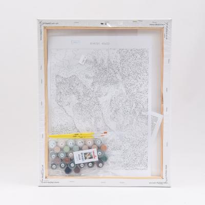 Набор для росписи по номерам "Волчий взгляд", 40х50 см, ID-KHO4191