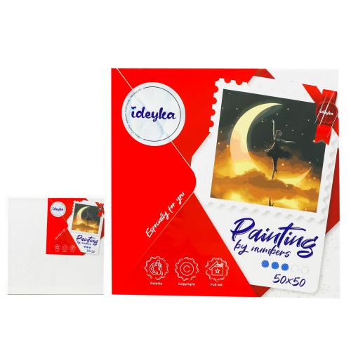 Набор для росписи номеров. "Лунная принцесса с красками металлик" 50х50см, ID-KHO5034 Набор для росписи номеров. "Лунная принцесса с красками металлик" 50х50см, ID-KHO5034