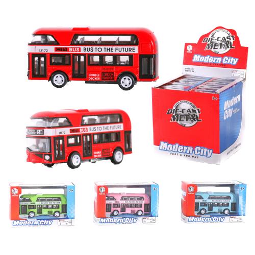 Автобус, металл, микс цветов, в дисплее, 8548-24 Автобус, металл, микс цветов, в дисплее, 8548-24