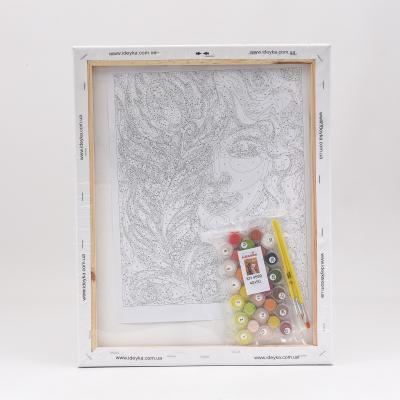 Набор для росписи по номерам "Огненная девушка", 40х50 см, ID-KHO4599