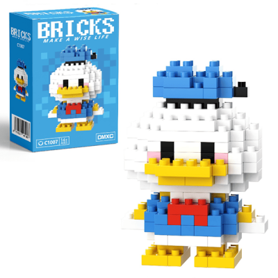 Конструктор піксельний "ДОНАЛЬД ДАК" 6см, 560 деталей