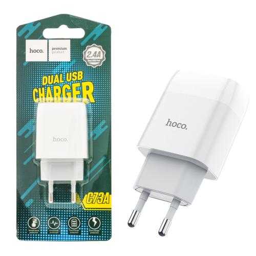 Мережевий зарядний пристрій HOCO C73A 2USB, 95382