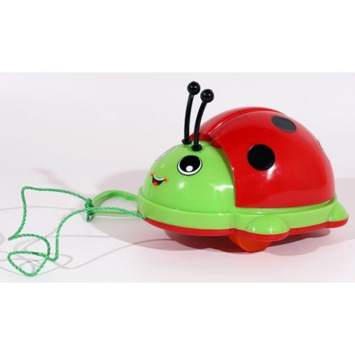 Каталка "Божья коровка", с верёвочкой, 06-603