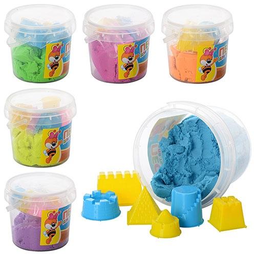 Песок для творчества, 6 цветов, в ведре, MK 0466