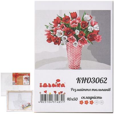 Набор для росписи по номерам "Разнообразие тюльпанов", 40х50 см, ID-KHO3062 Набор для росписи по номерам "Разнообразие тюльпанов", 40х50 см, ID-KHO3062