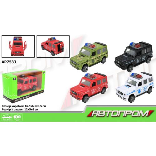 Машина "АВТОПРОМ" 4 кольори,у коробці, AP7533 Машина "АВТОПРОМ" 4 кольори,у коробці, AP7533