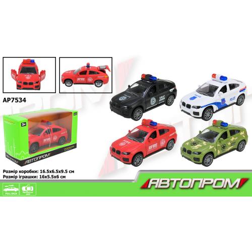 Машина "АВТОПРОМ" 4 кольори,у коробці, AP7534 Машина "АВТОПРОМ" 4 кольори,у коробці, AP7534